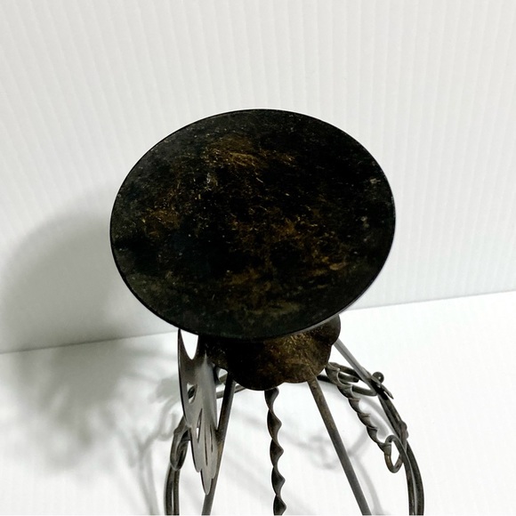 ANGEL Holiday Candle Metal Stand Holder Black Bronze finish 9.5 x 5.2 inches - Picture 11 of 13